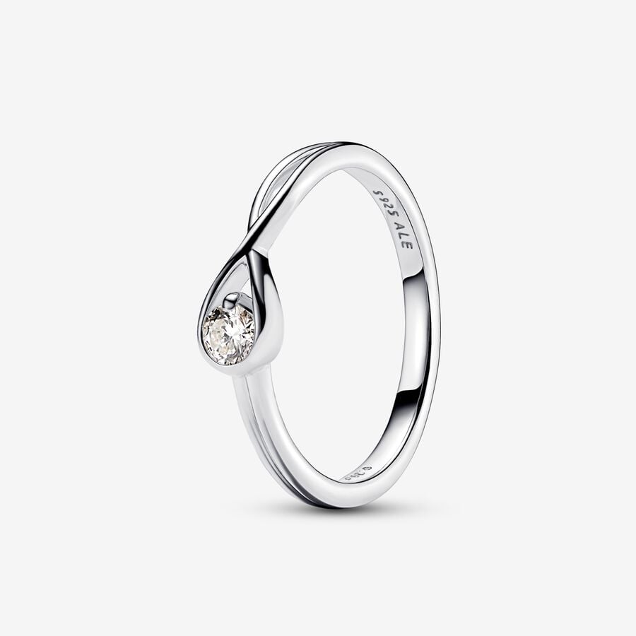 Pandora Infinite Bague avec diamant créé en laboratoire 0,15 carat tw en argent sterling image number 0