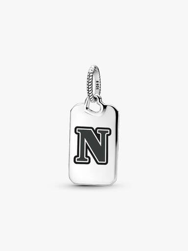 Letter N Rectangle Pendant