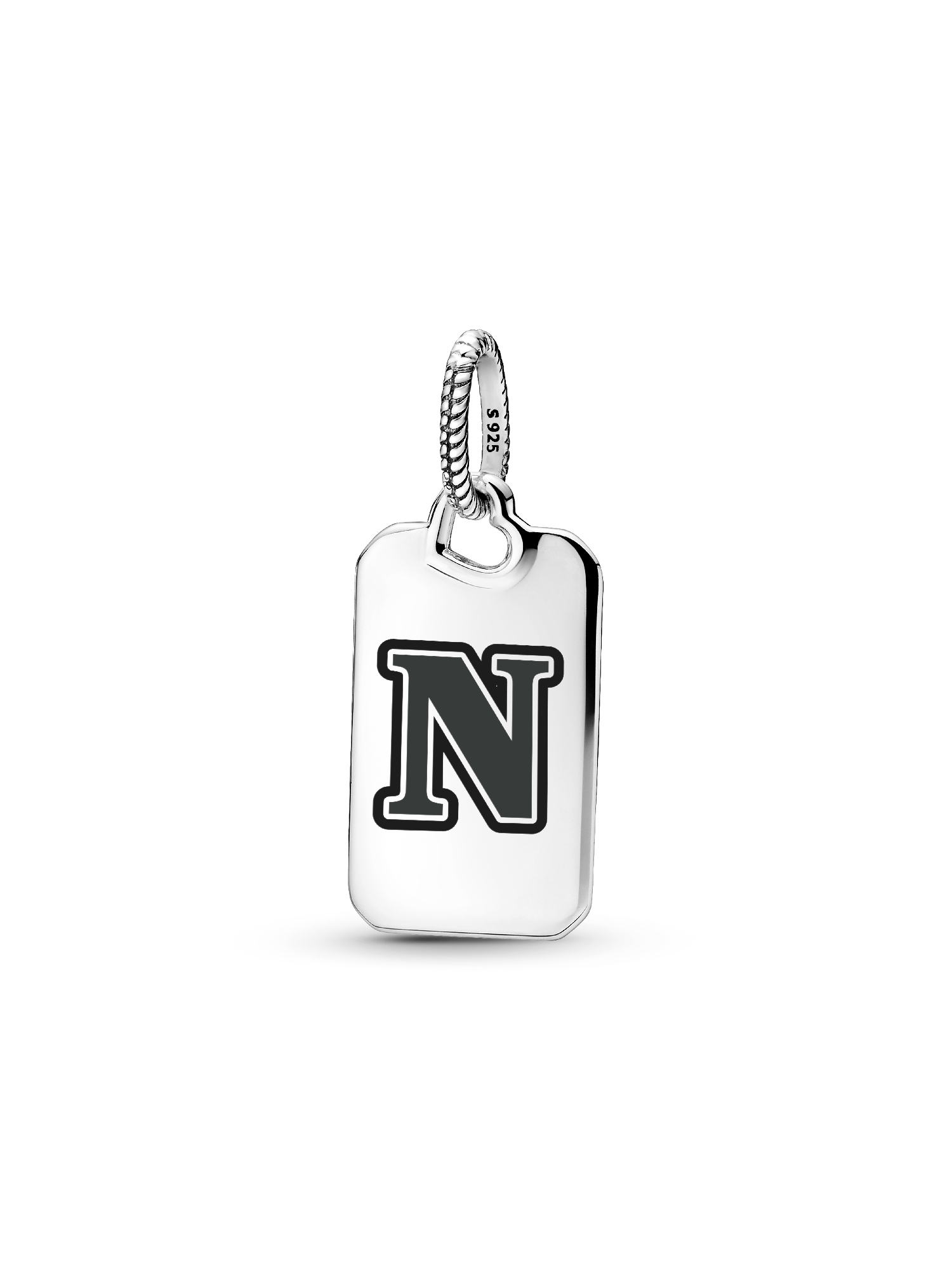 Letter N Rectangle Pendant