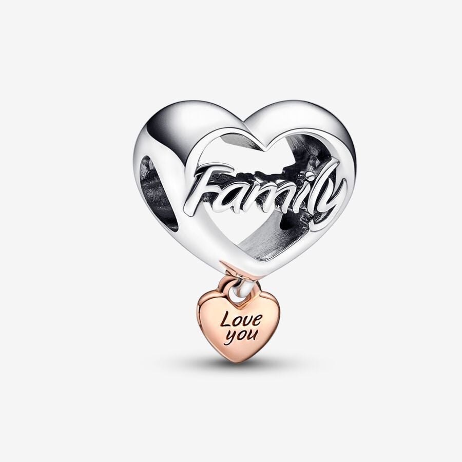 Love You Family Heart Charm image number 0