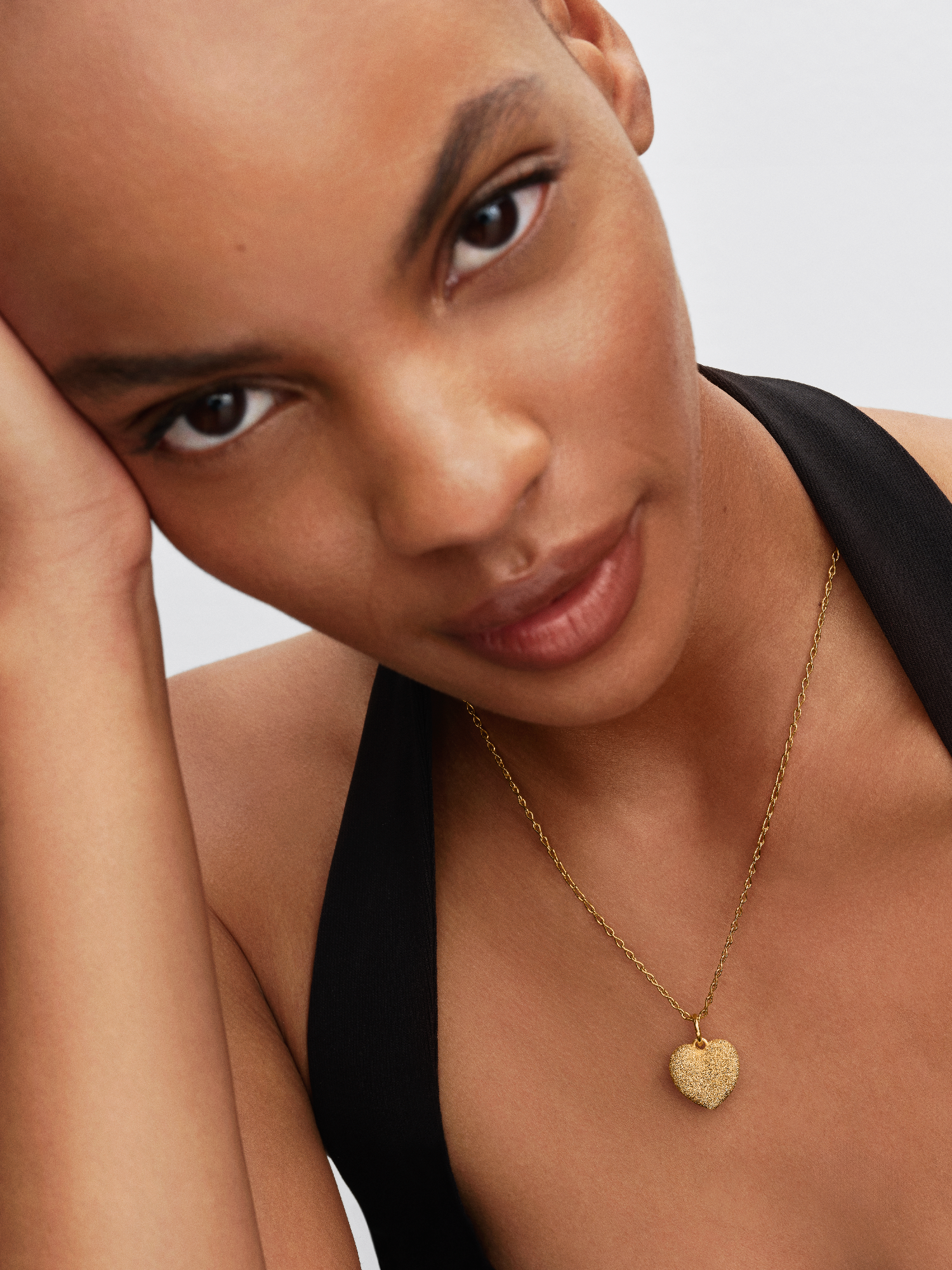 Textured Puffy Heart Dangle Charm