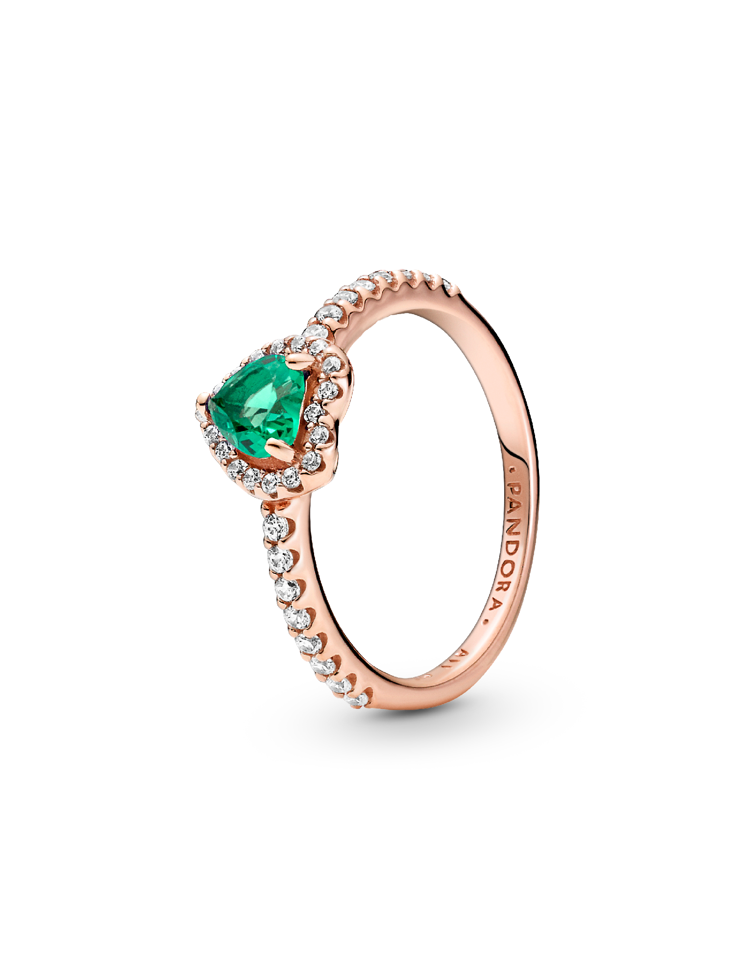 Sparkling Elevated Heart Ring