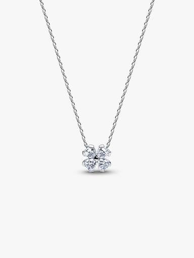 Sparkling Lucky Clover Pendant Necklace