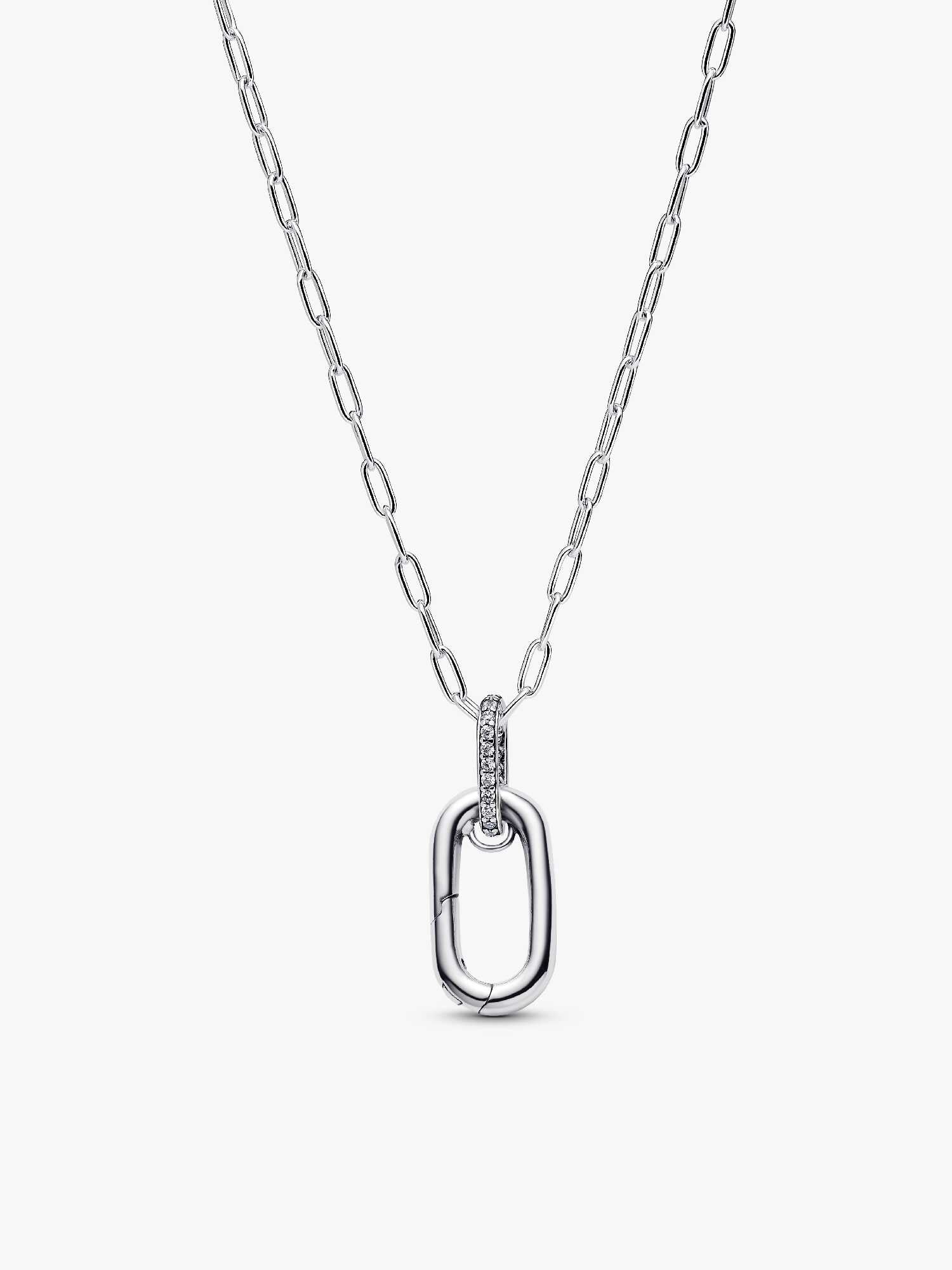 Pandora Era Bezel Sterling Silver Lab-grown Diamond Pendant Necklace