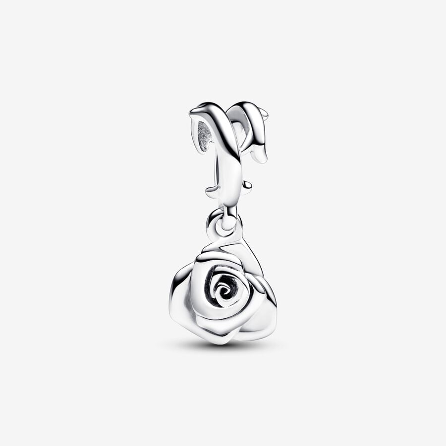 Charm-pendentif Rose blanche en fleur image number 0