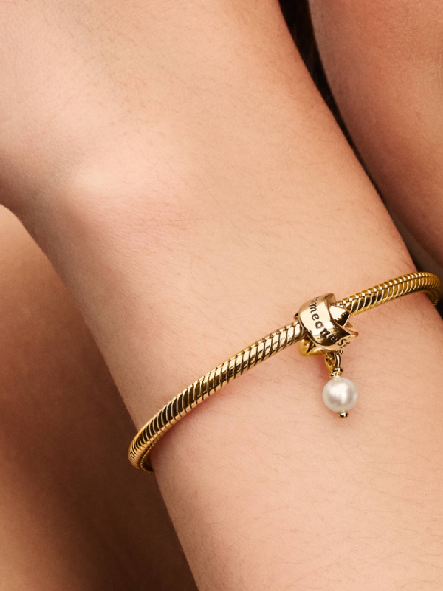 FINAL SALE - Treated Freshwater Cultured Pearl Ribbon Charm
