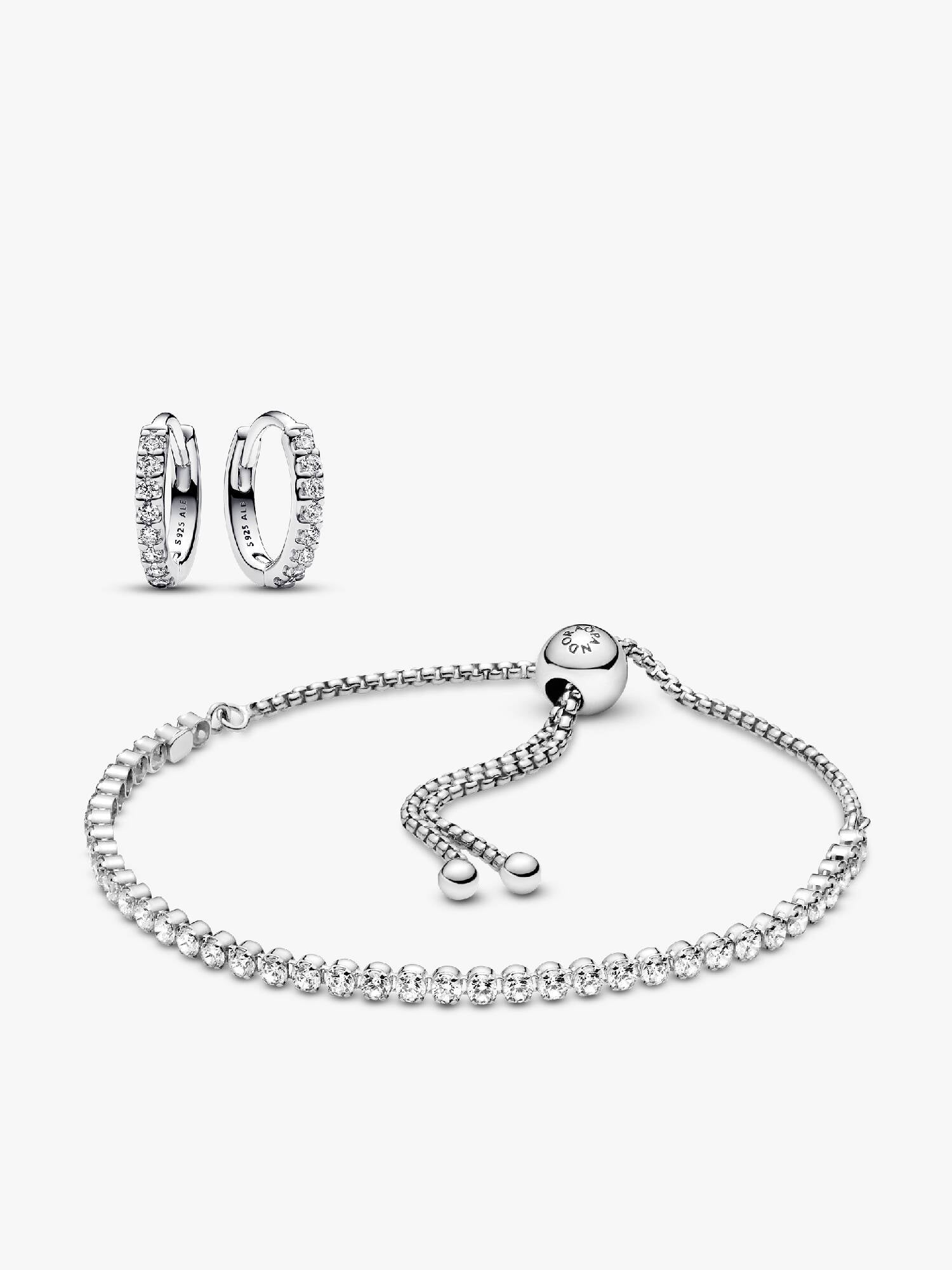 Pandora Timeless Sparkling Tennis Bracelet and Earring Set 