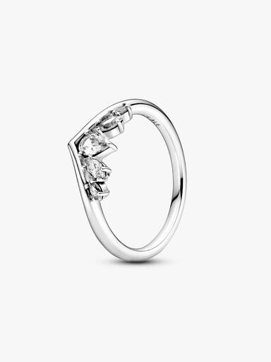 FINAL SALE - Sparkling Pear & Marquise Wishbone Ring
