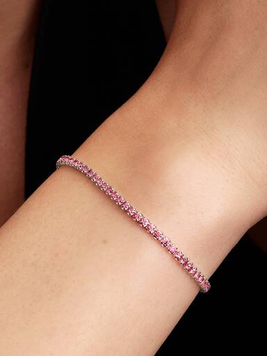 Petit bracelet tennis rose