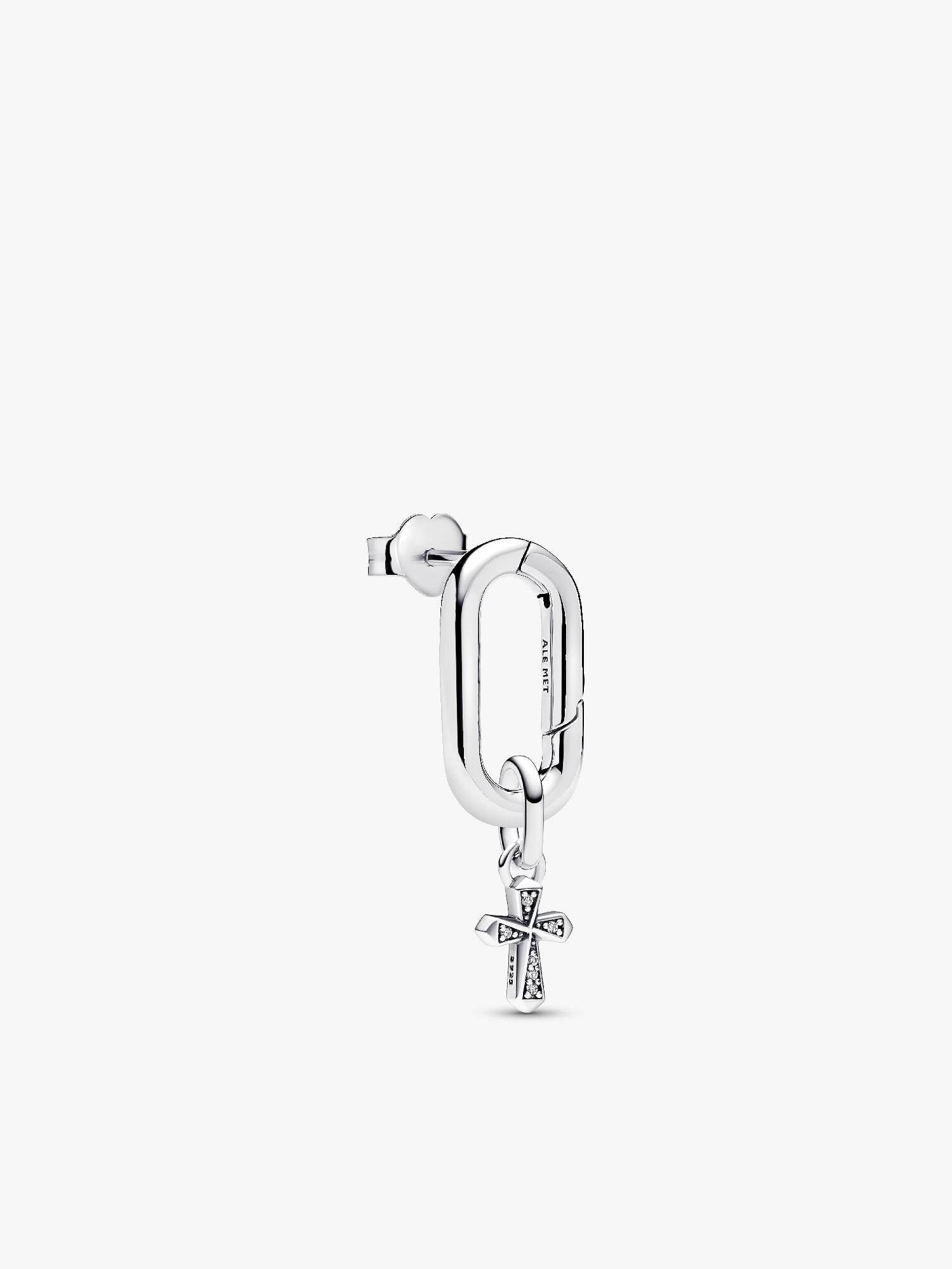 Mini Cross Single Dangle Charm Earring