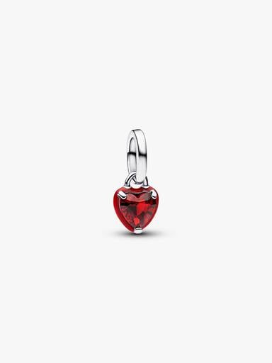 Mini charm-pendentif Cœur chakra rouge