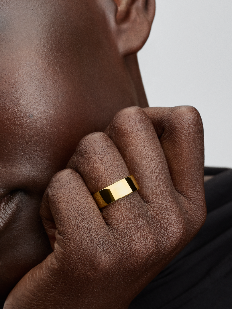 Engravable Wide Band Ring