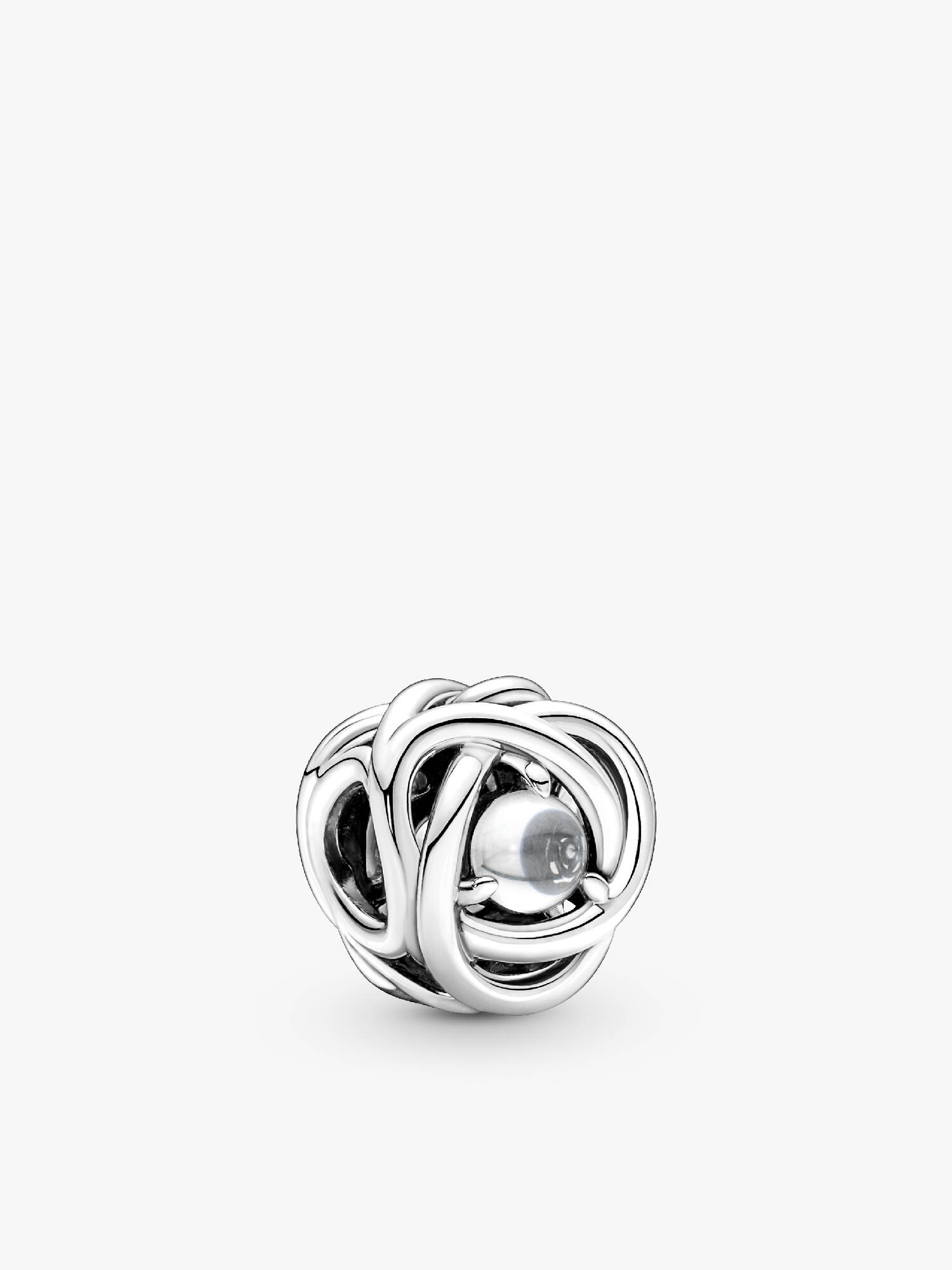 April Clear Eternity Circle Charm