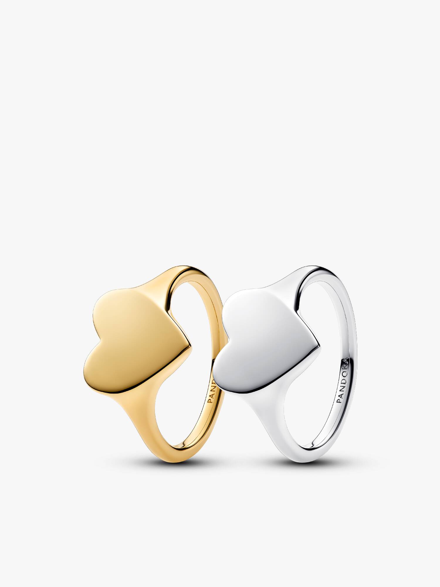 Ensemble de bagues à cœur gravable pour notes d'amour