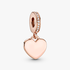 Charm-pendentif Étiquette en forme de cœur à graver Charm-pendentif Étiquette en forme de cœur à graver