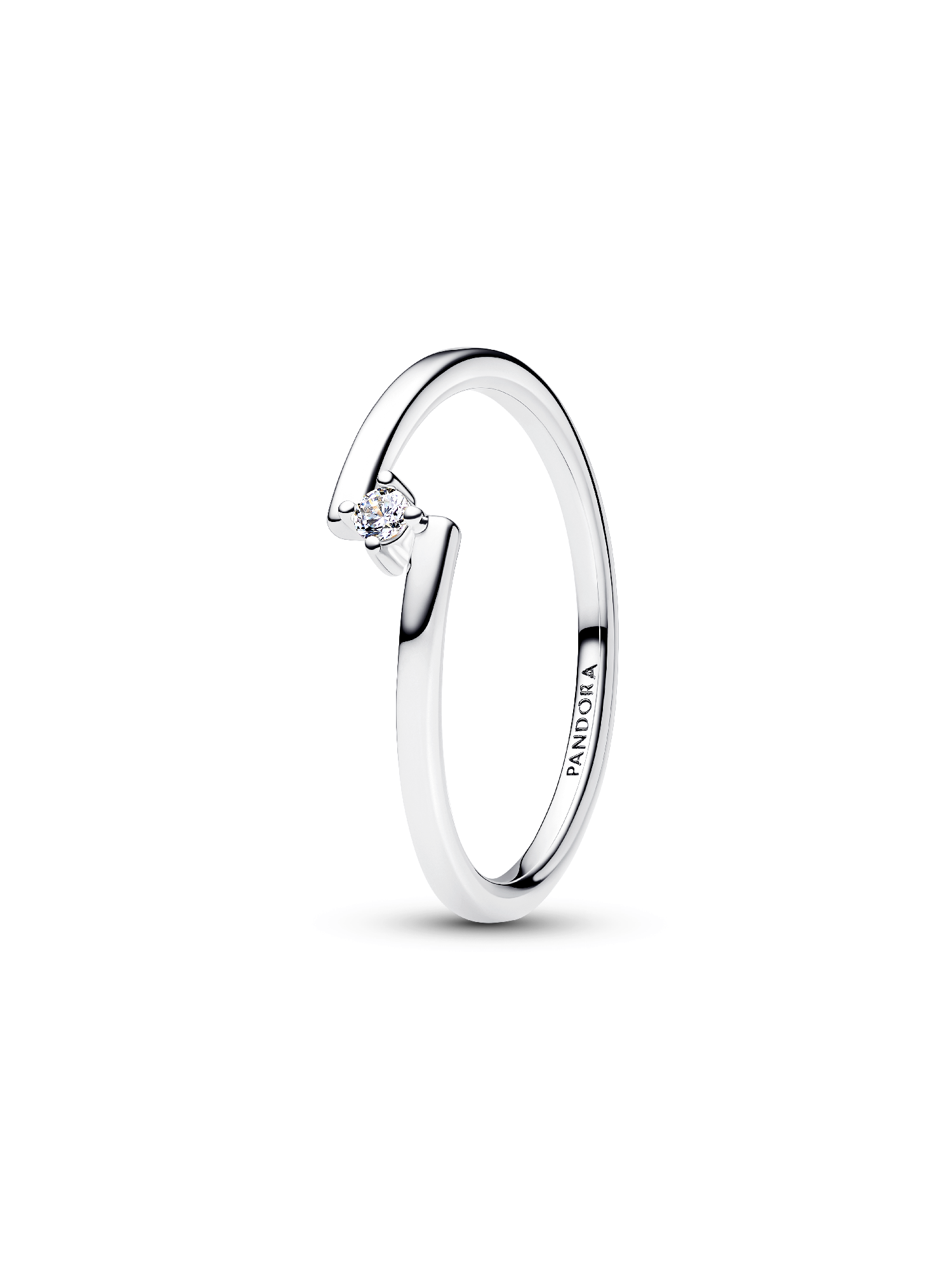 Bague à solitaire anneau fendu