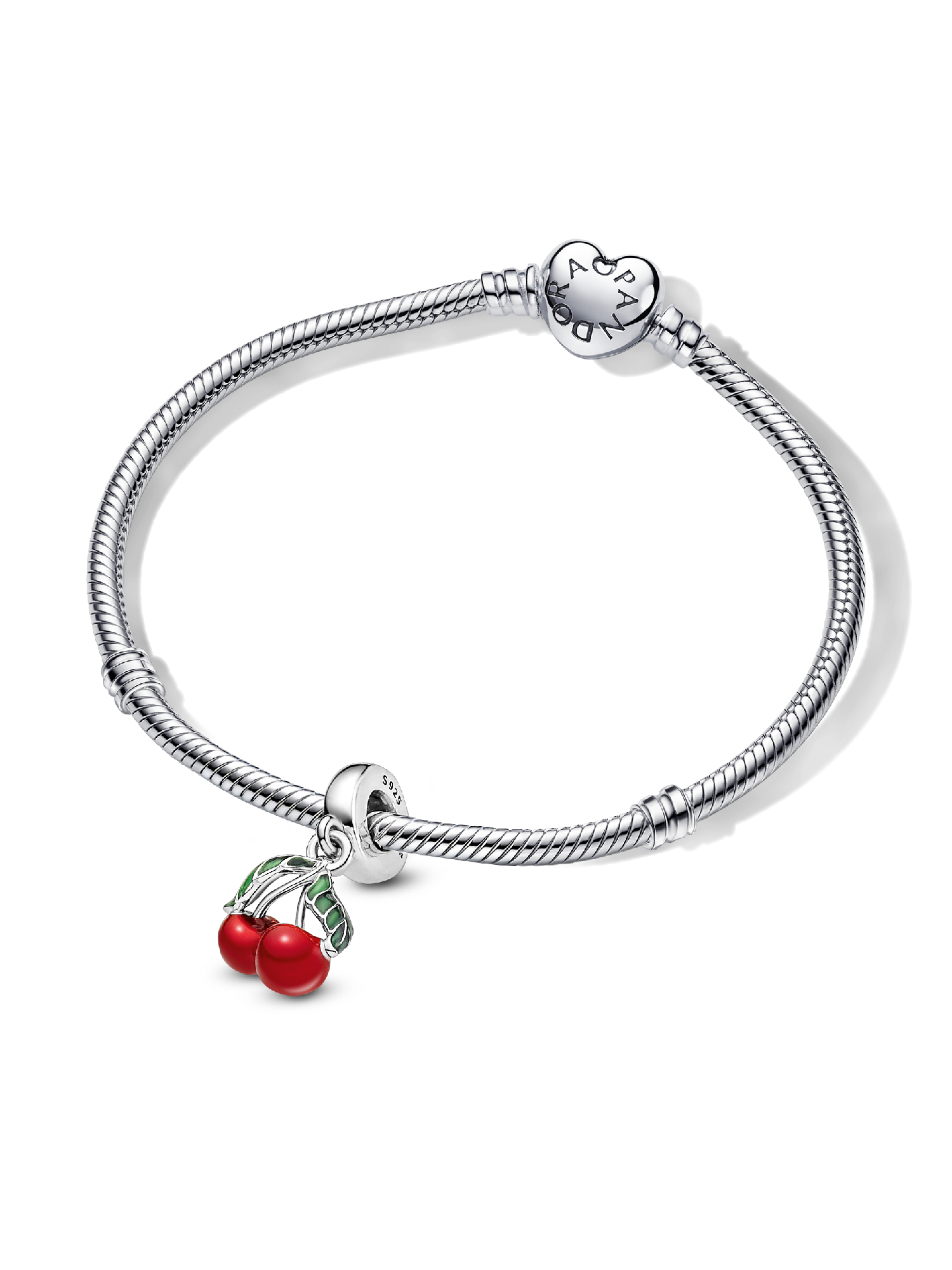 Cherry Dangle Charm Bracelet Set