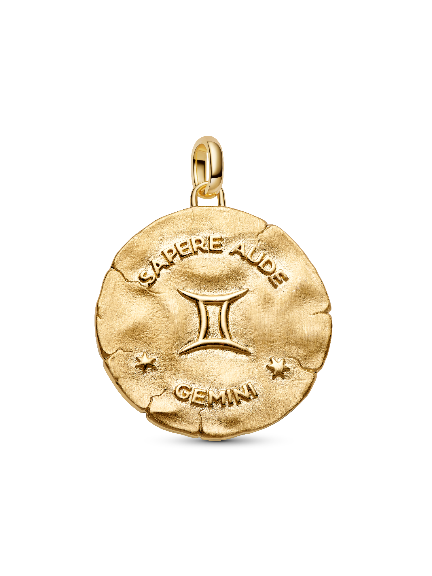 Gemini Zodiac Oversized Medallion Charm