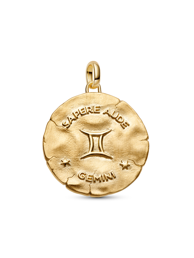 Gemini Zodiac Oversized Medallion Charm