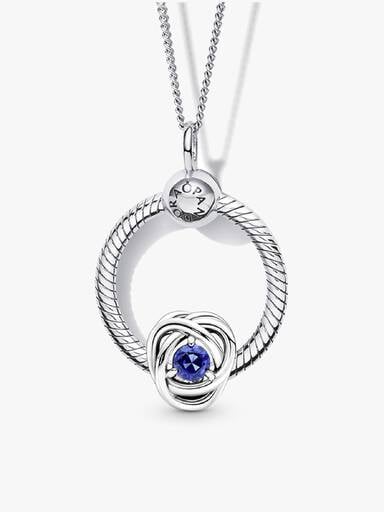 Collier avec charm-pendentif Cercle éternel de septembre