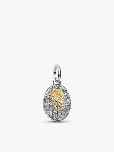 Butterfly & Rose Medallion Charm Duo