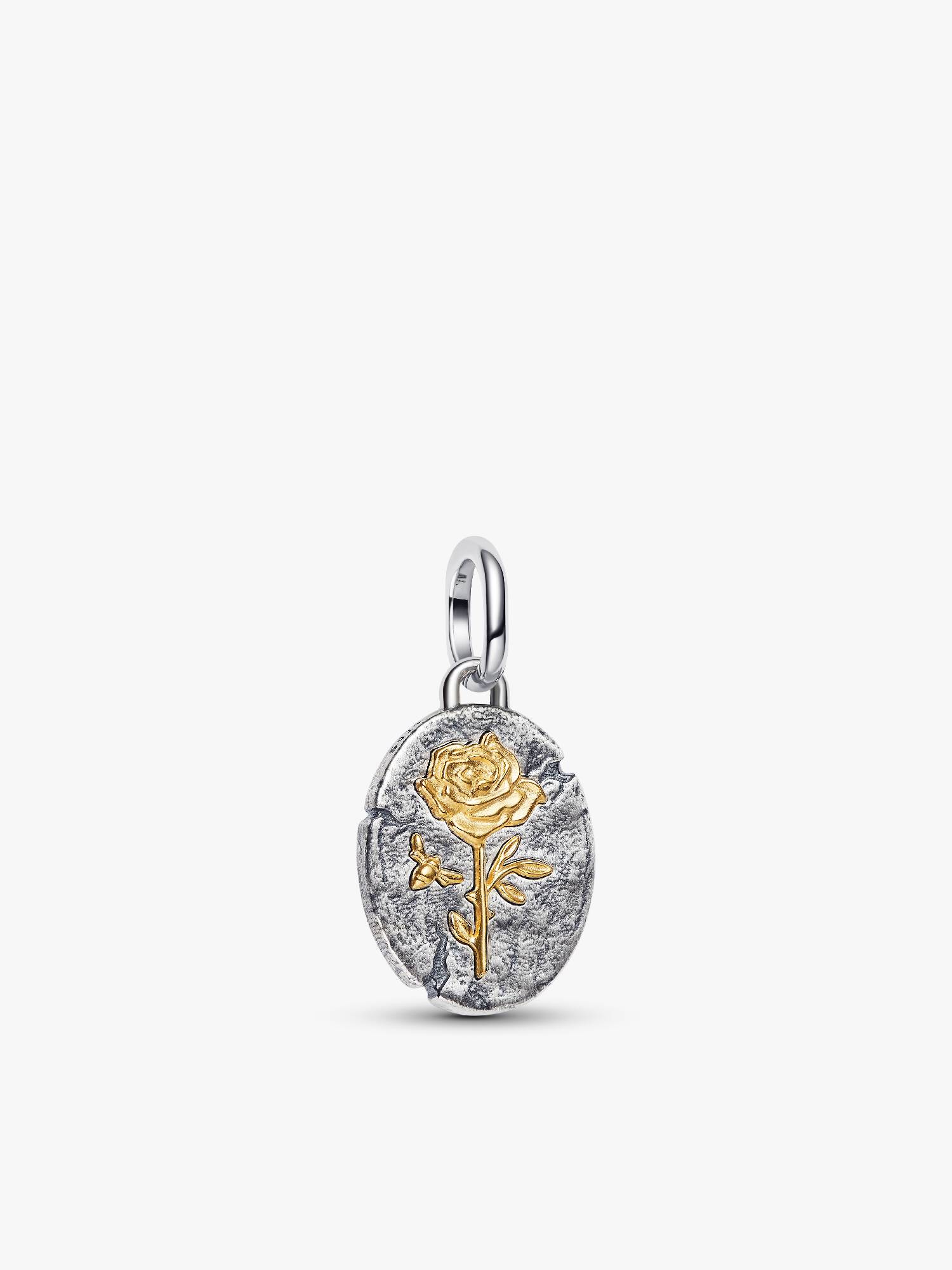Charm médaillon Rose