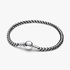 Black Cord Box Chain Bracelet Black Cord Box Chain Bracelet