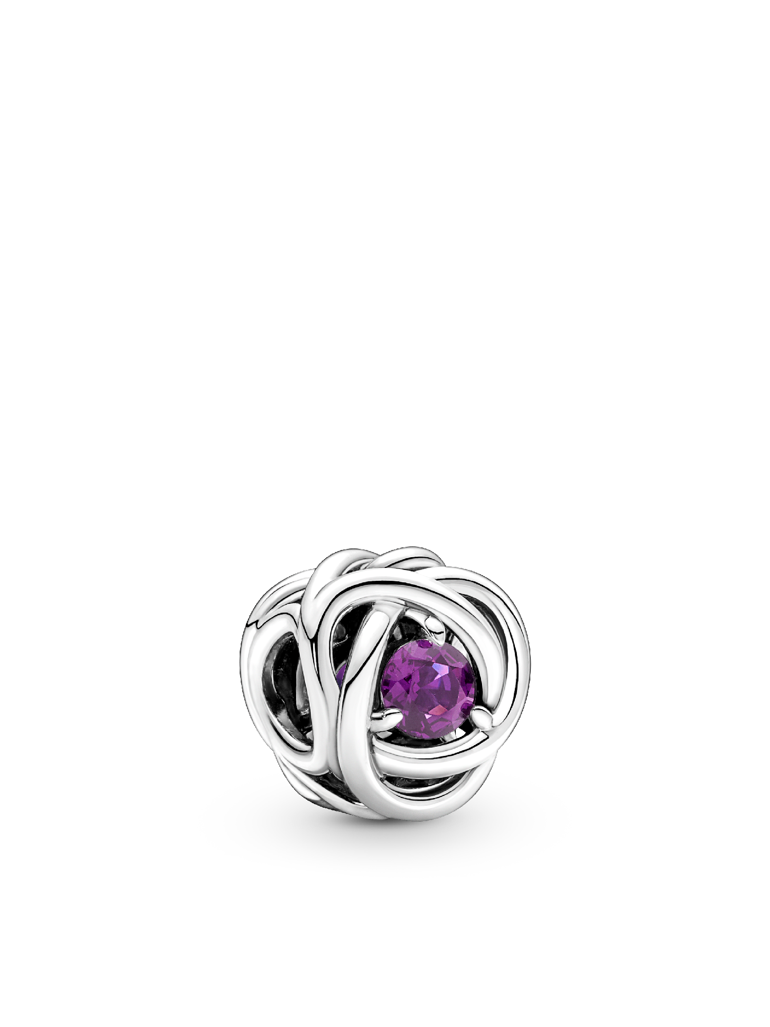 Collier avec charm-pendentif Cercle éternel de février