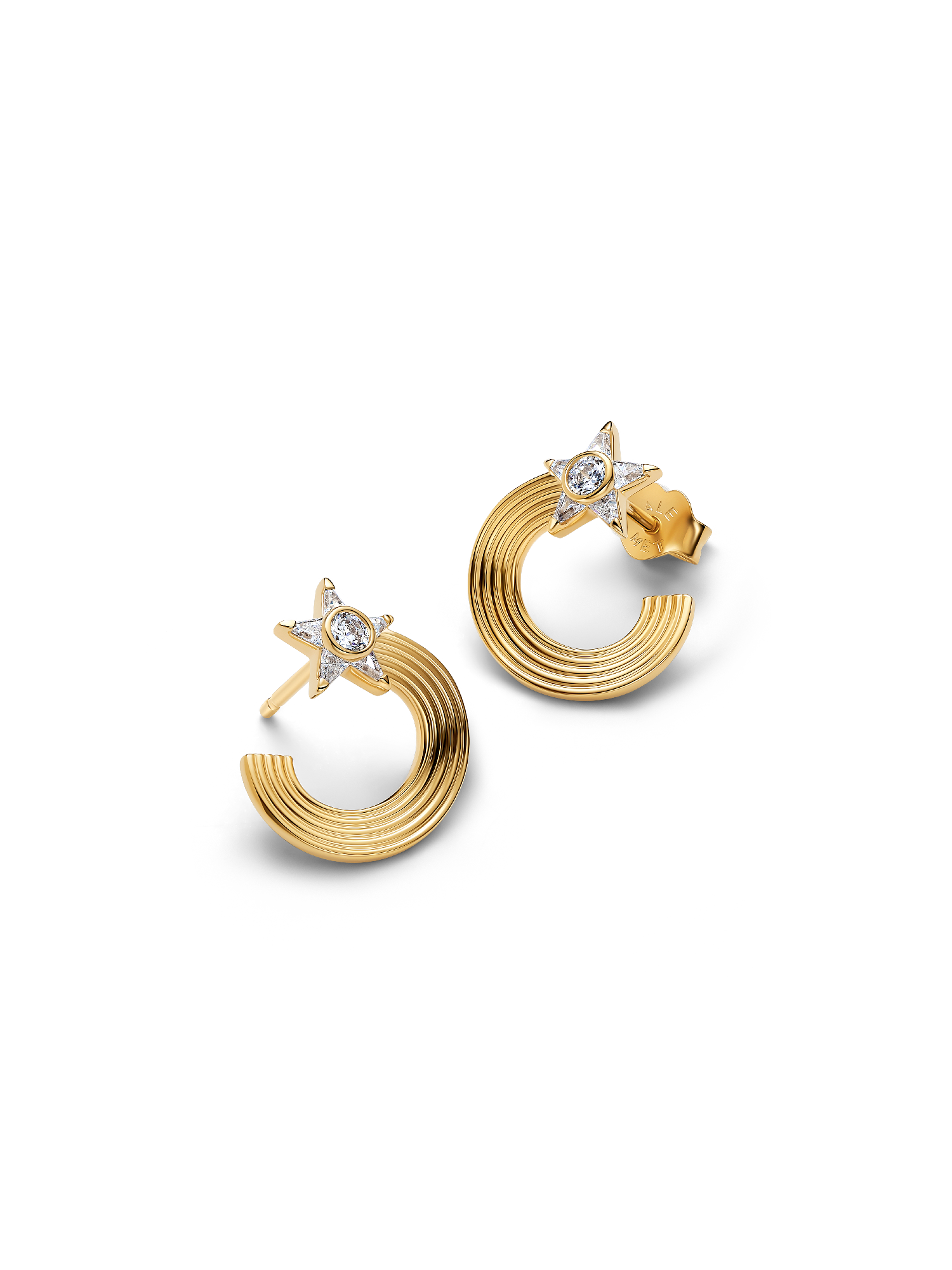Sparkling Shooting Star Stud Earrings