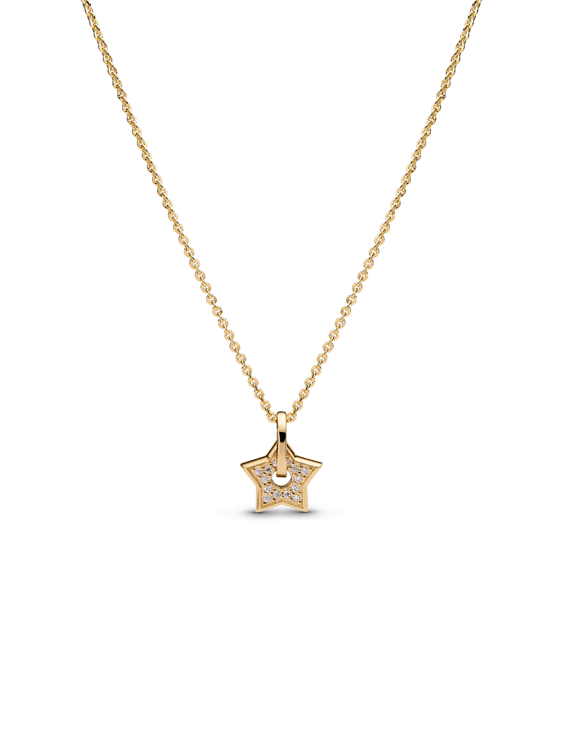 Pandora Talisman 14k Gold Lab-grown Diamond Pavé Star Pendant Necklace
