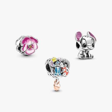Trio de charms Ohana de Stitch de Disney