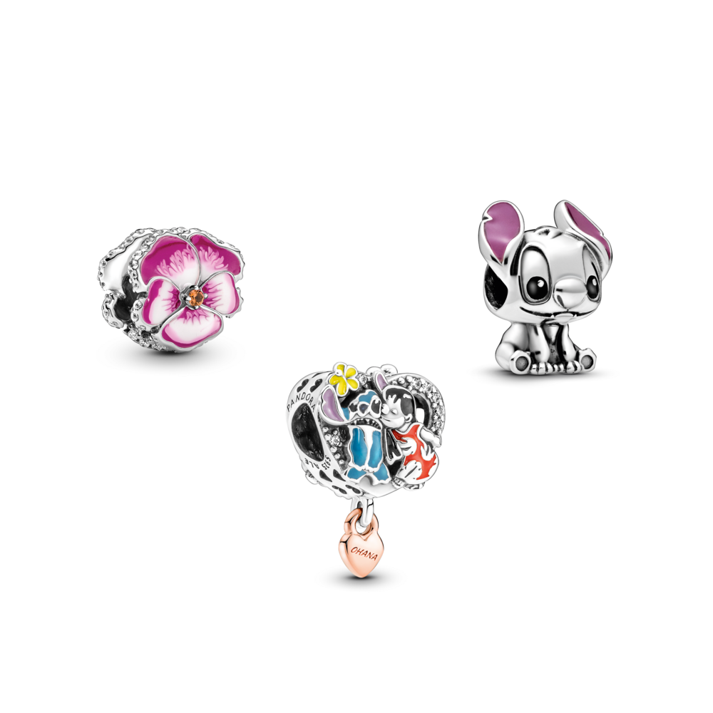 Disney Stitch Ohana Charm Trio
