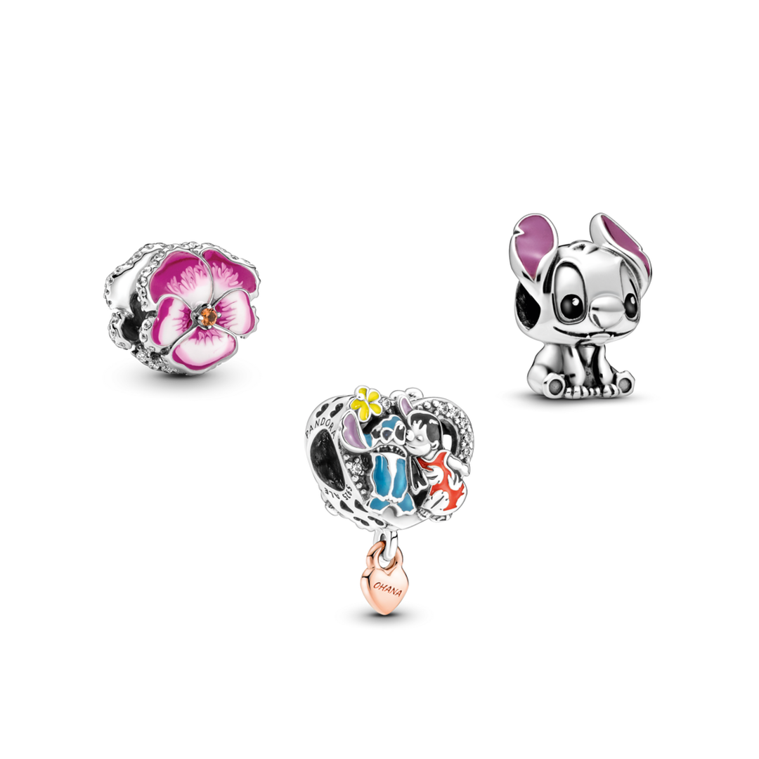 Disney Stitch Ohana Charm Trio