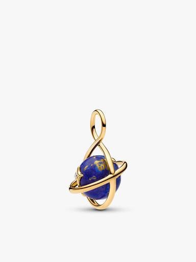 Golden Star and Planet Charm Duo