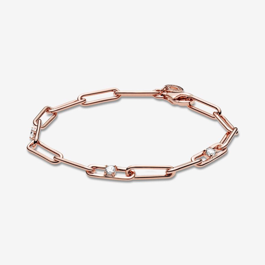FINAL SALE - Link Chain & Stones Bracelet image number 0