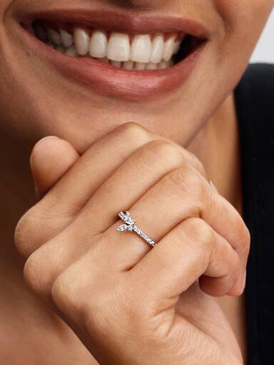 Bague Papillon scintillant