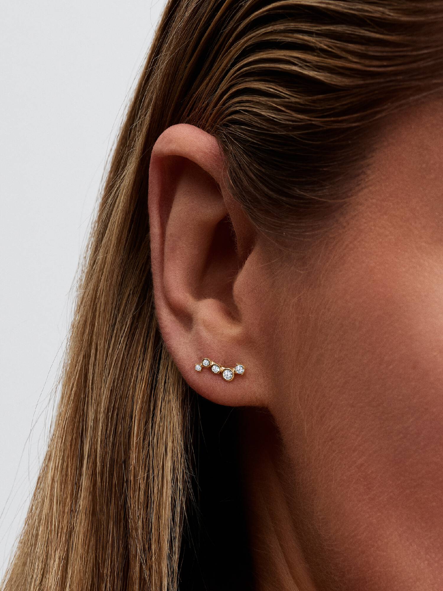 Clous d’oreilles Goutelette avec diamants cultivés en laboratoire Pandora Era
