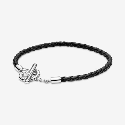 Men's Crucible Brown Twine Stainless Steel Accents Woven Braided Leather  Bangle Bracelet (12mm) - Black (8.5) : Target