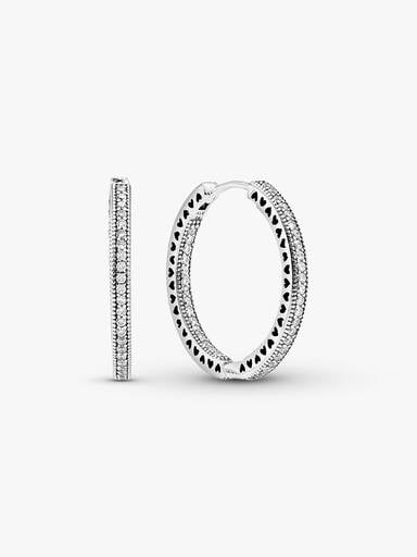 Sparkle & Hearts Hoop Earrings