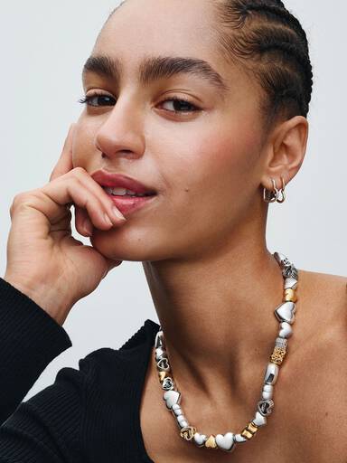 Heart Clasp Snake Chain Necklace