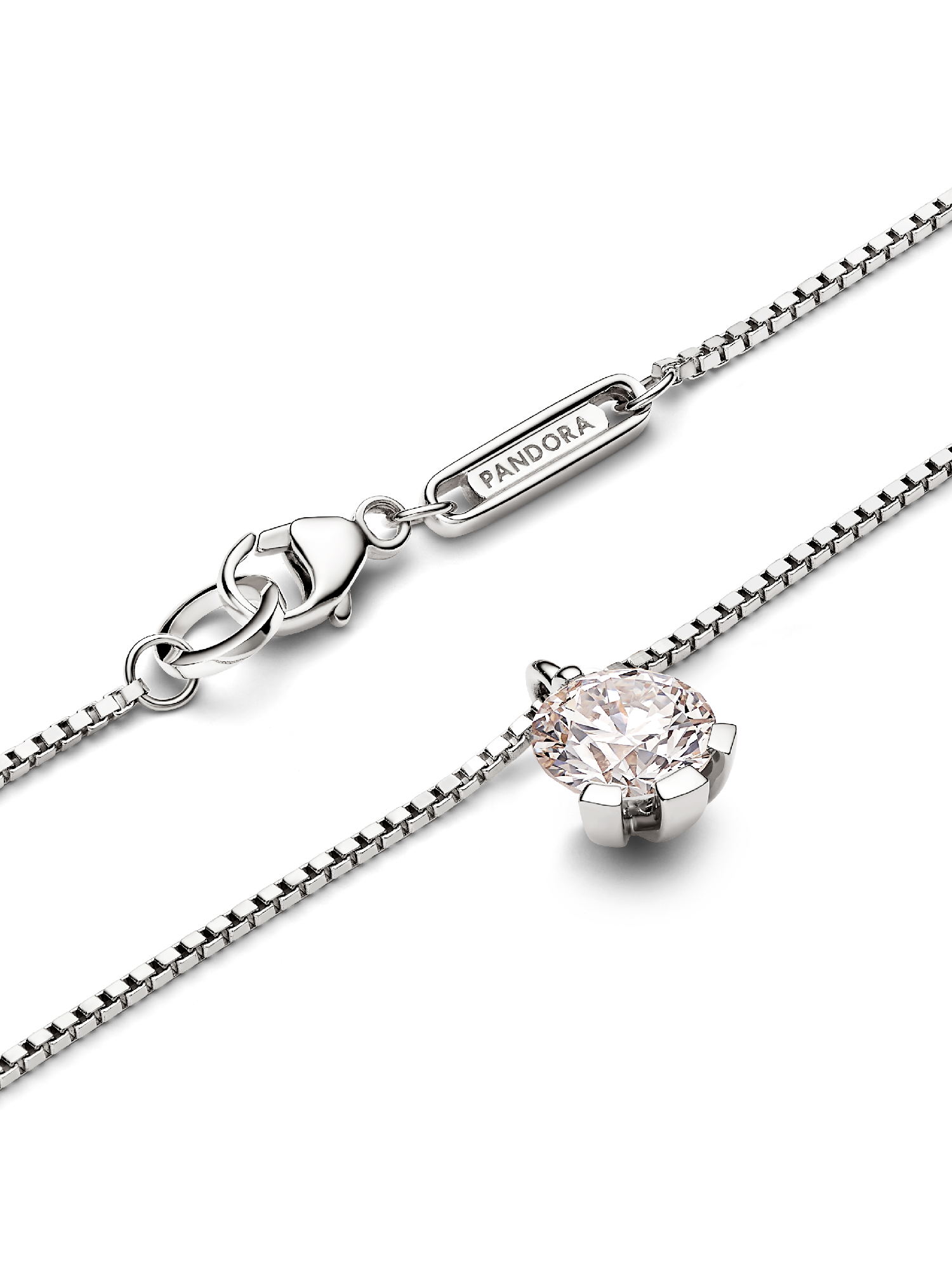 Collier avec pendentif à diamant cultivé en laboratoire Pandora Nova