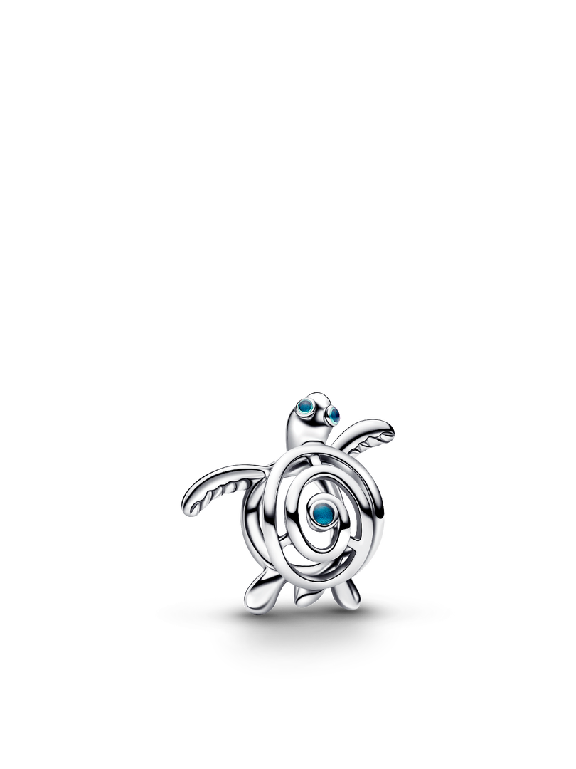 Duo de charms ajourées Coquillage et tortue de mer