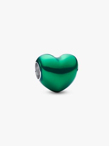 FINAL SALE - Metallic Green Heart Charm