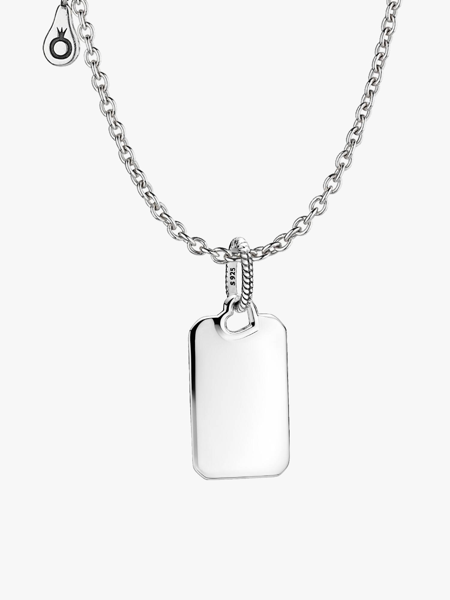 Ensemble de colliers à pendentif avec étiquette rectangulaire à graver