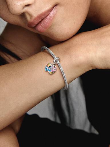 Disney Parks Stitch Ohana Double Dangle Charm