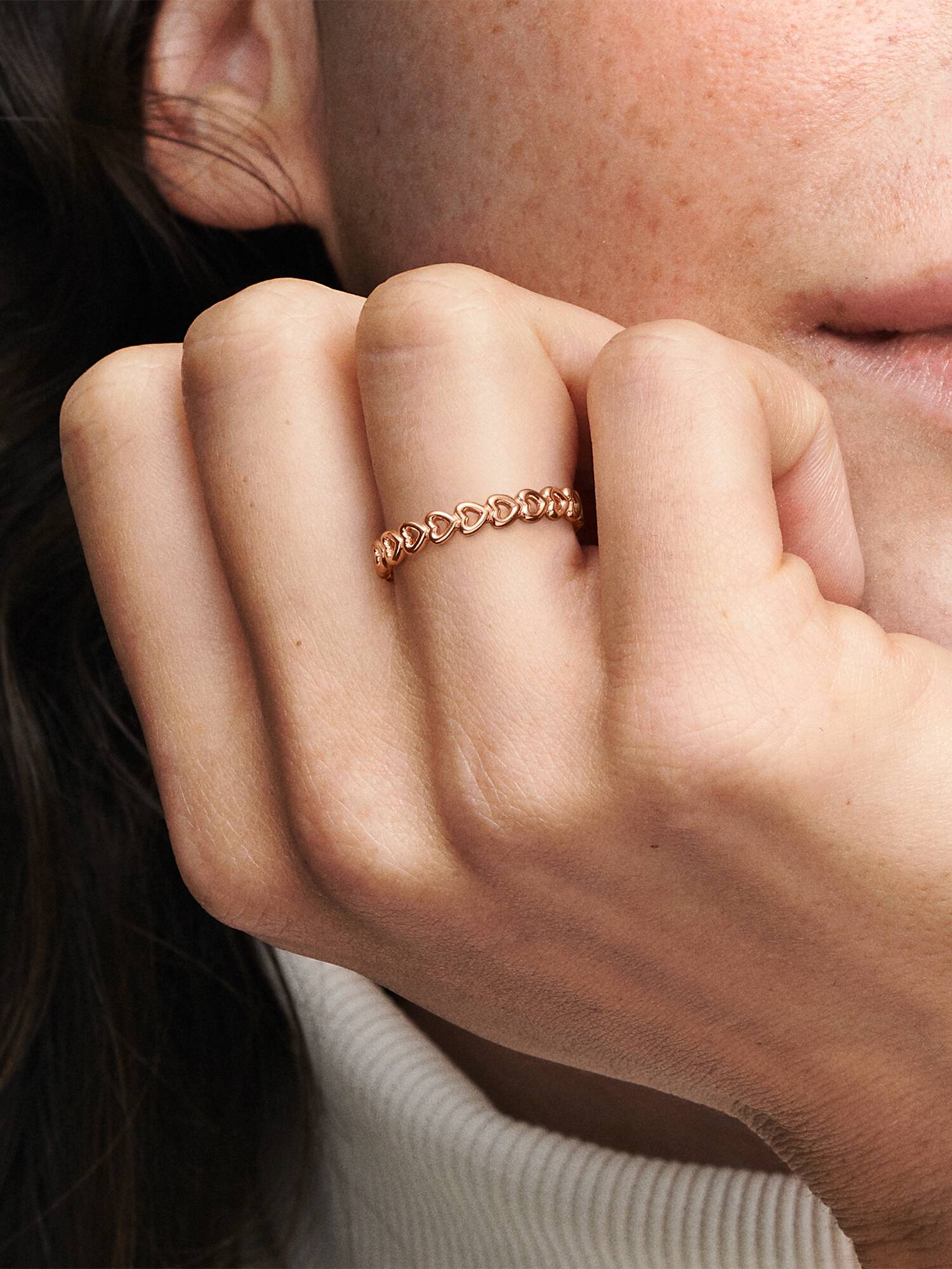 Bague Anneau de cœurs