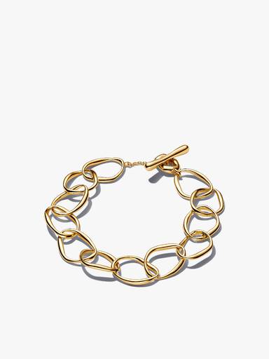 Ensemble de bracelet et collier à maillons de forme organique