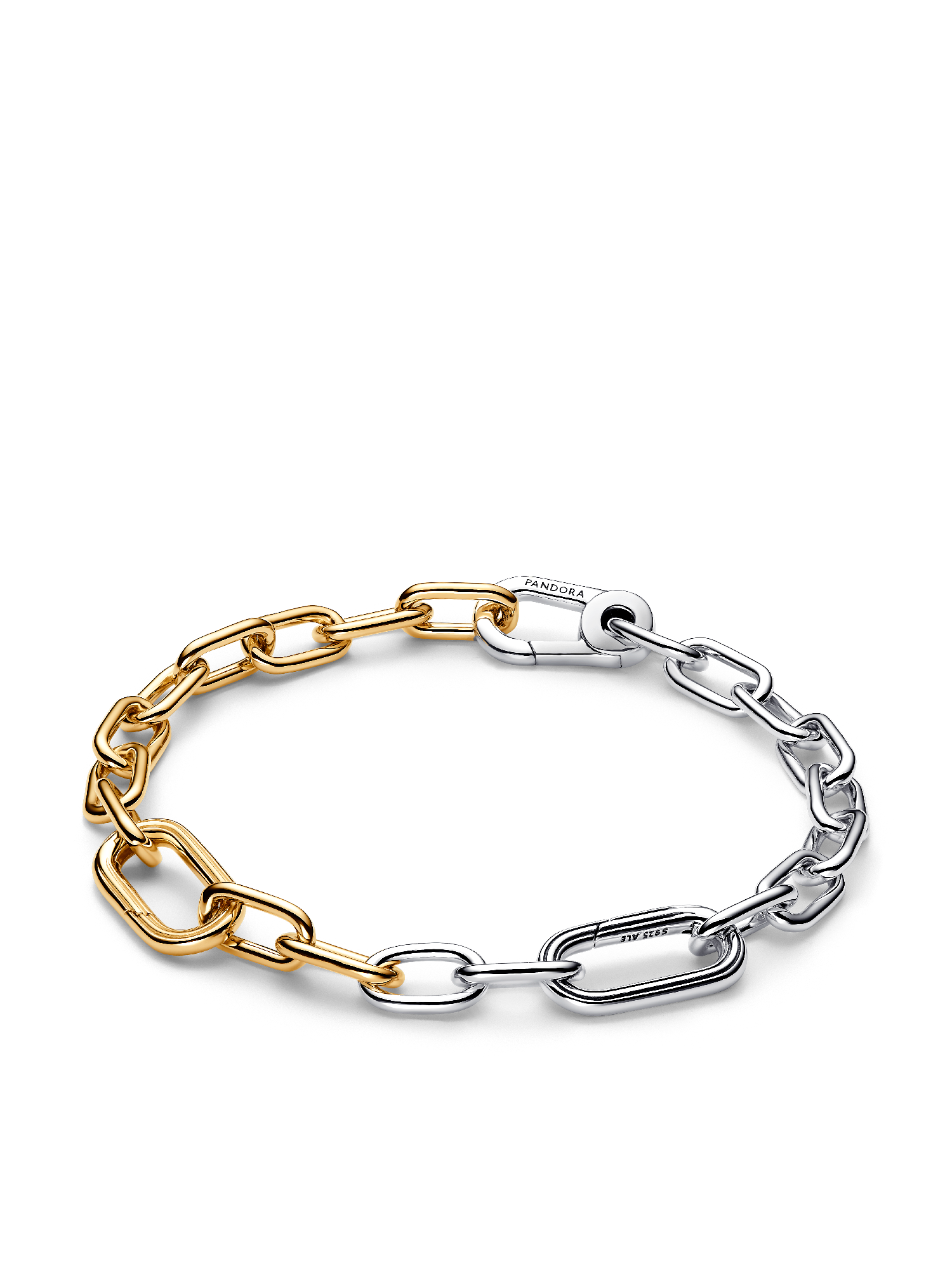 Two Tone Lock and Key Bracelet and Charm Set