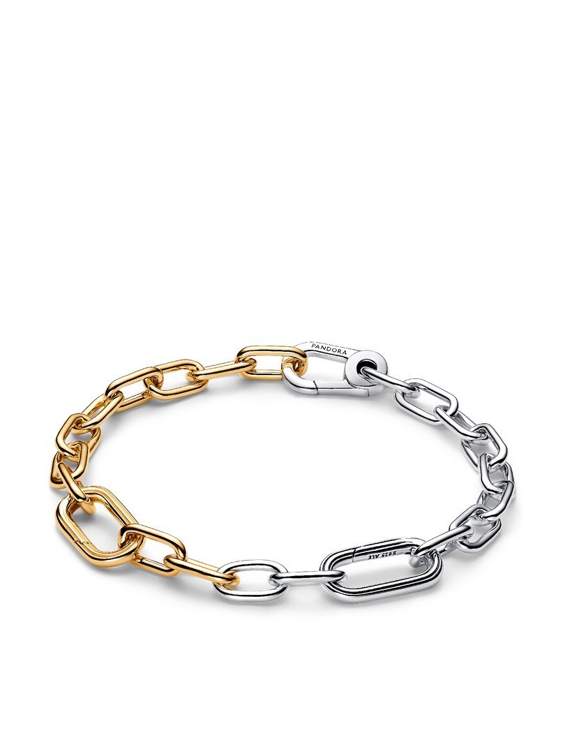 Two Tone Lock and Key Bracelet and Charm Set