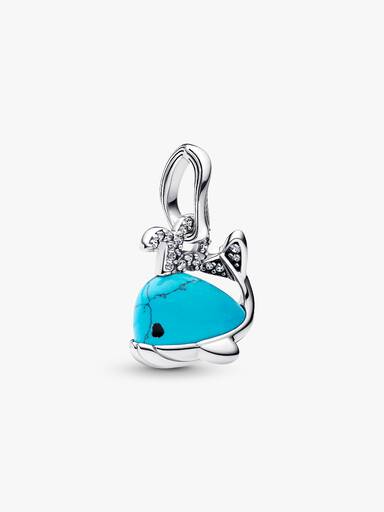 Charm-pendentif Baleine turquoise